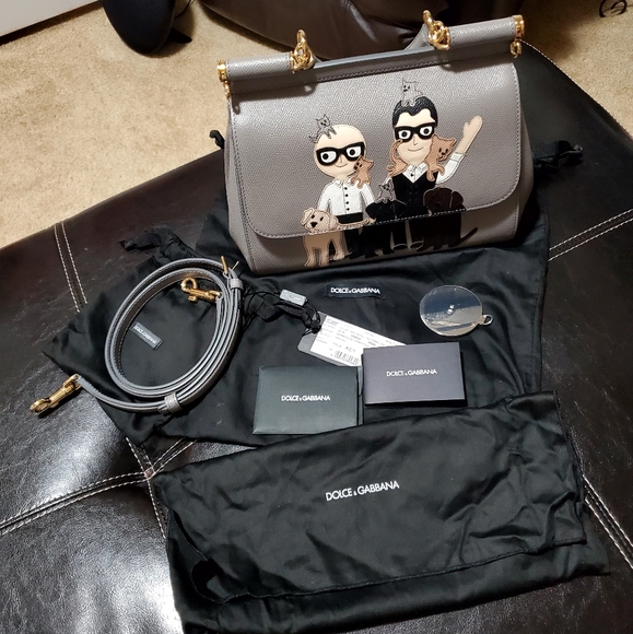 Dolce Gabbana Printed Leather Satchel - Picture 9 of 15